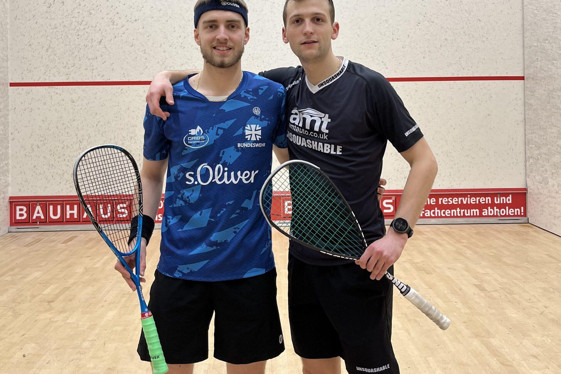 Finn-Lennart Koch (li) siegte im Herren A - Finale gegen seinen Vereinskollegen Yukhym Bielikov - Bild: DSQV