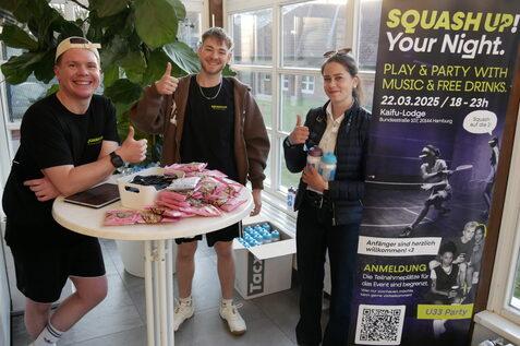 David Liebmann, Sven Mecklenbeck und Henrike M&uuml;nchow sind einige der Personen, die organisatorisch in das Event eingebunden waren - Bild: DSQV - Lennard Jessen