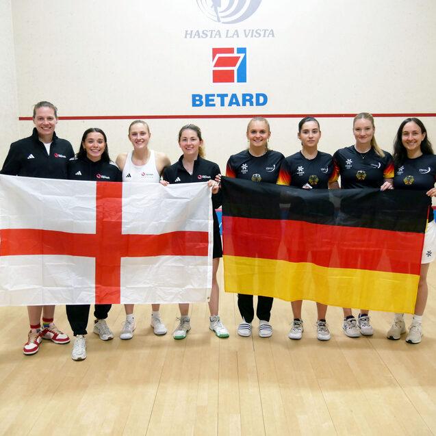 </a> Gegen England unterlagen die deutschen Damen mit 0:3 Spielen - Bild: DSQV - Lennard Jessen