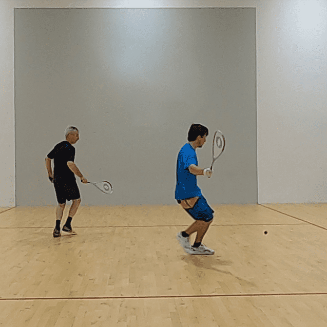 Zwei Spieler bei One-Wall-Squash - Bild: Vincent Bradley