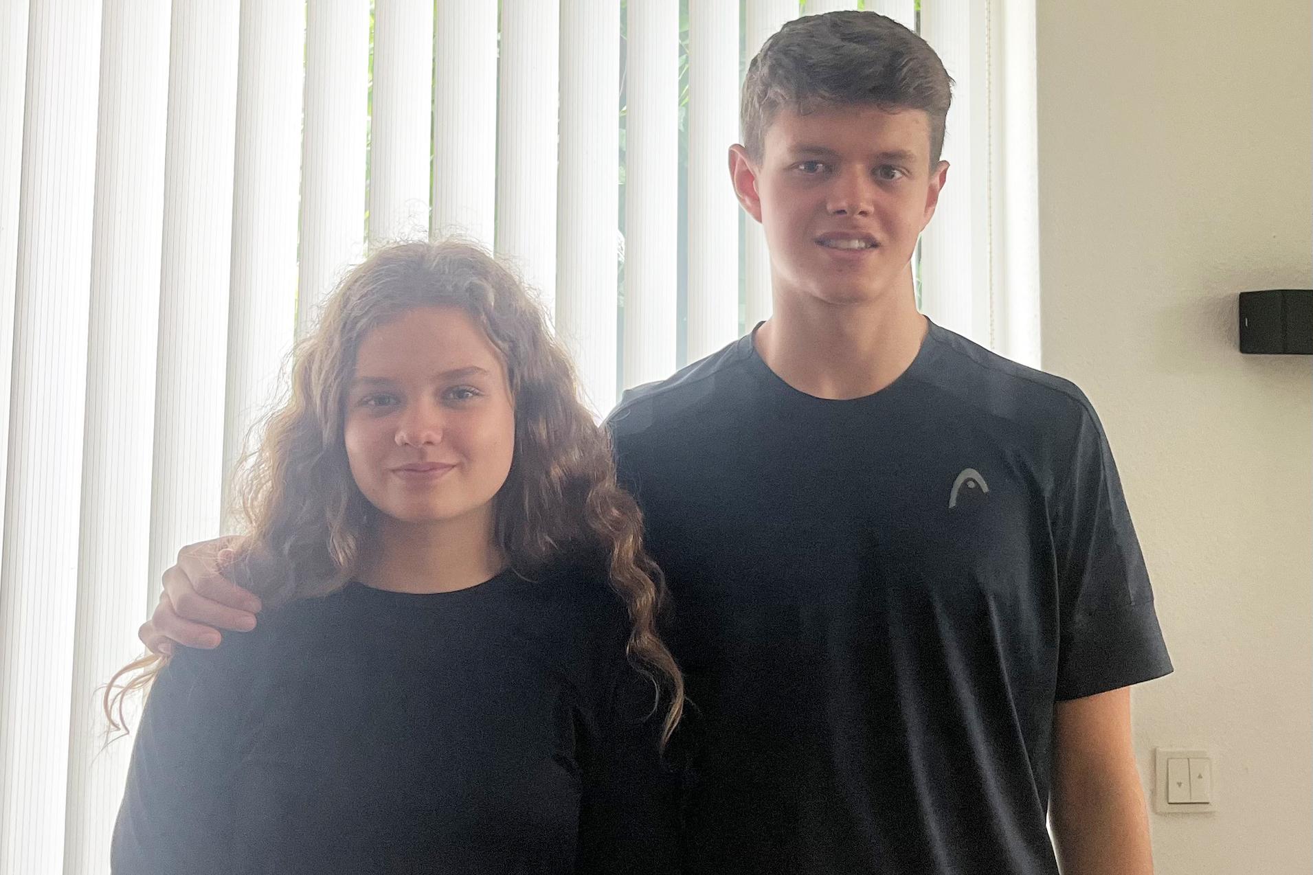 Isabelle (li) und Cedric Andersen waren jetzt bei den Portuguese Junior Open mit am Start - Bild: DSQV