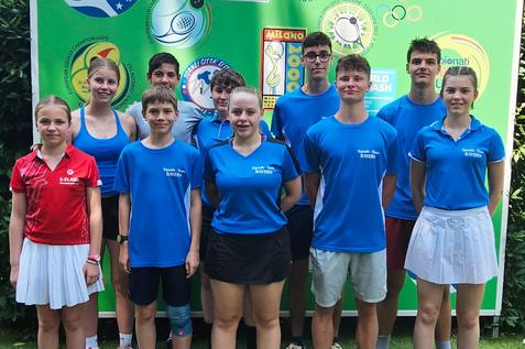 Bei den Italian Junior Open 2025 waren insgesamt elf Deutsche mit dabei (es fehlt: Rufus Gebhardt) - Bild: Manuela Mahl