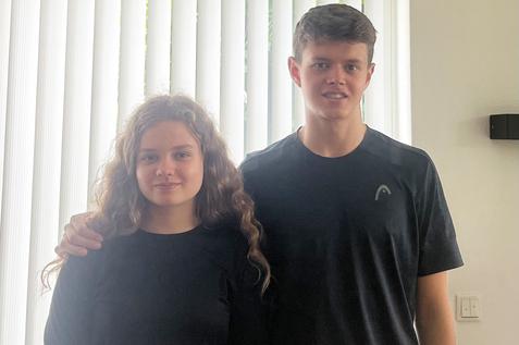 Isabelle (li) und Cedric Andersen waren jetzt bei den Portuguese Junior Open mit am Start - Bild: DSQV