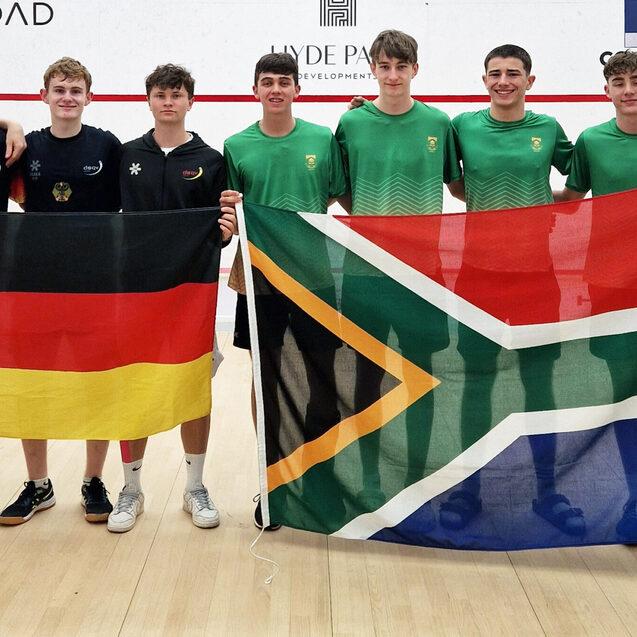 Gegen S&uuml;dafrika unterlag das deutsche Jungen-Team mit 0:3 Spielen - Bild: DSQV - Gregor Fischer-Vulpe