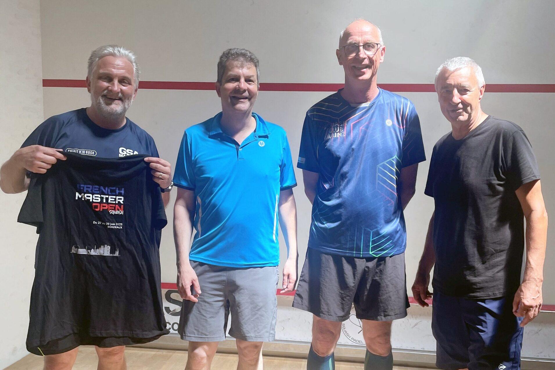 Die Deutschen bei den French Masters Open (v.l.n.r.): Ralf Schumann, Rodney Bush, Horst Thiel und Alan Hathway.