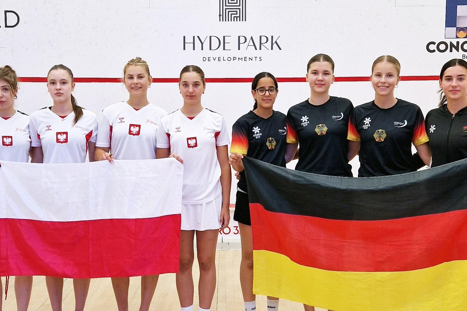 Die deutschen U19-Mädchen unterlagen gegen Nachbarland Polen mit 0:2 - Bild: DSQV - Gregor Fischer-Vulpe