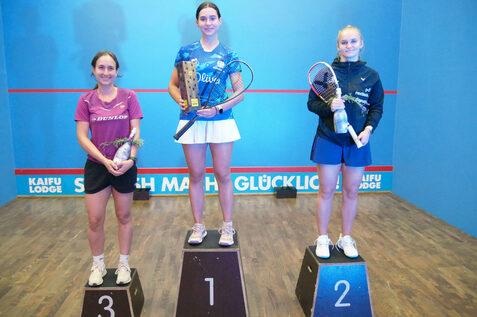3. Platz Aylin G&uuml;nsav, 2. Platz Katerina Tycova, 1. Platz Maya Weishar<br />Bild: DSQV - Lennard Jessen