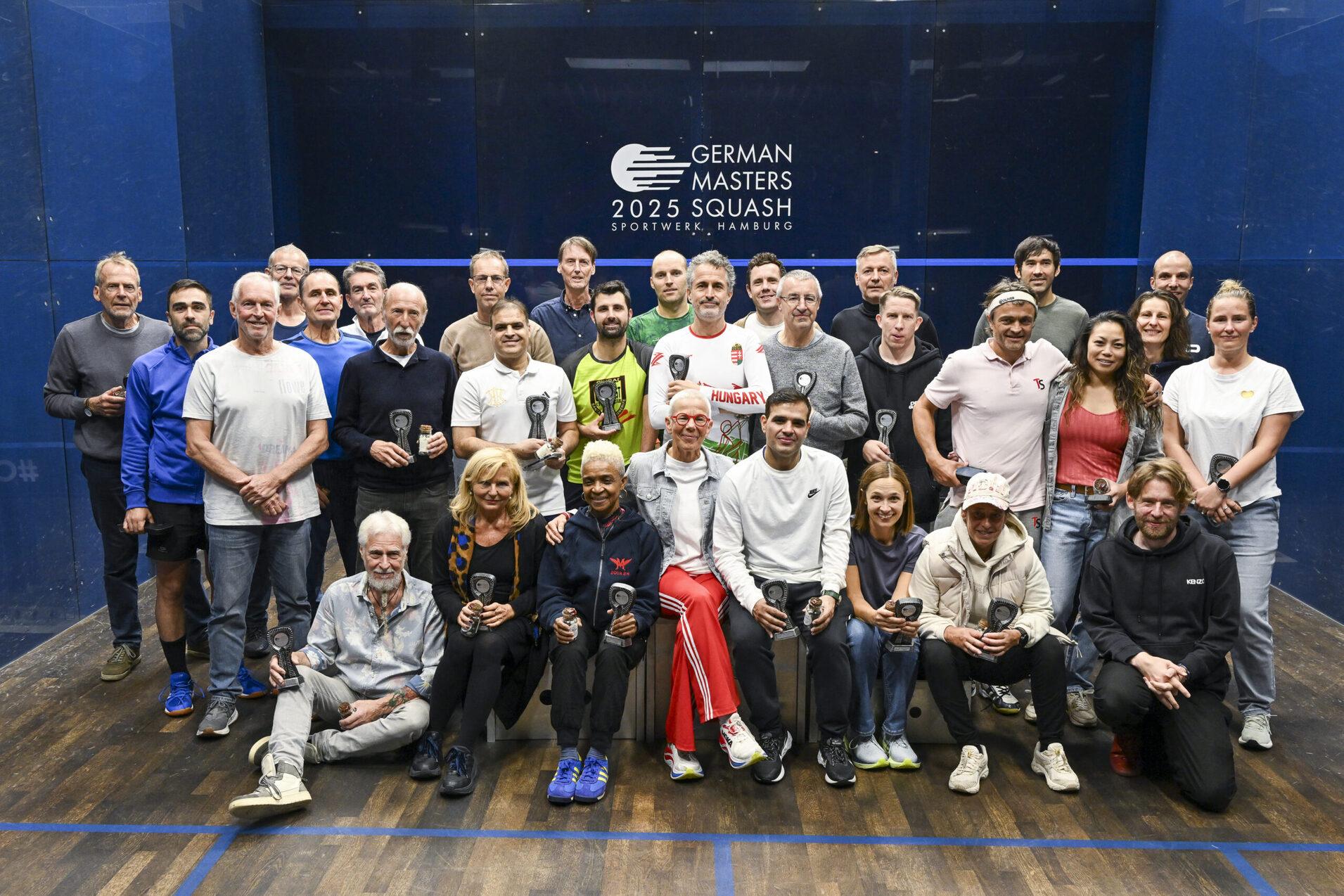 Siegerinnen, Sieger und Platzierte bei den German Masters Open 2025 - Bild: Sportwerk Hamburg - Thomas Panzau