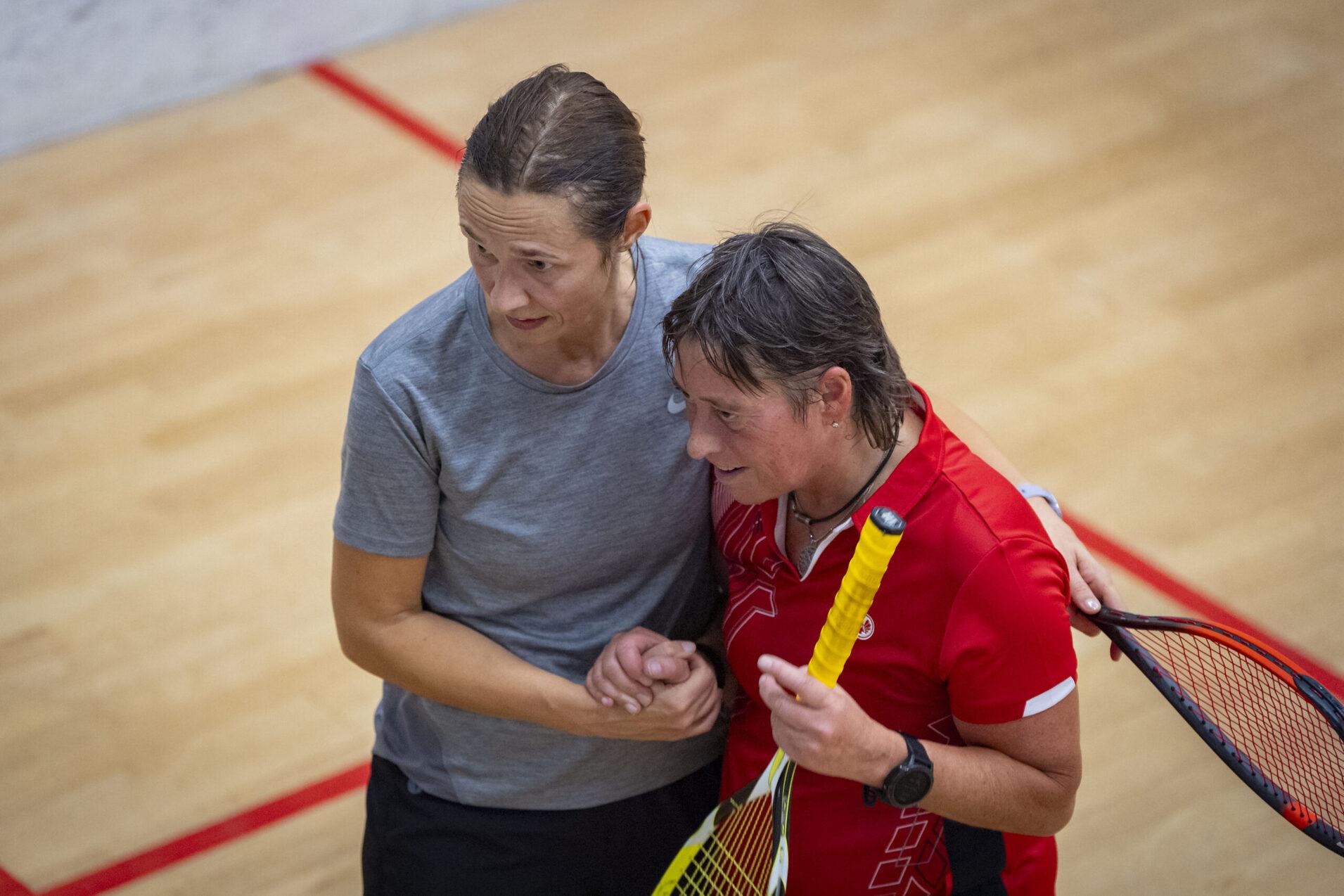 Melanie Kreisel (li) und Simone Korell führen die Setzliste bei den Damen Ü50 an - Bild (Archiv): Sportwerk - Henning Angerer