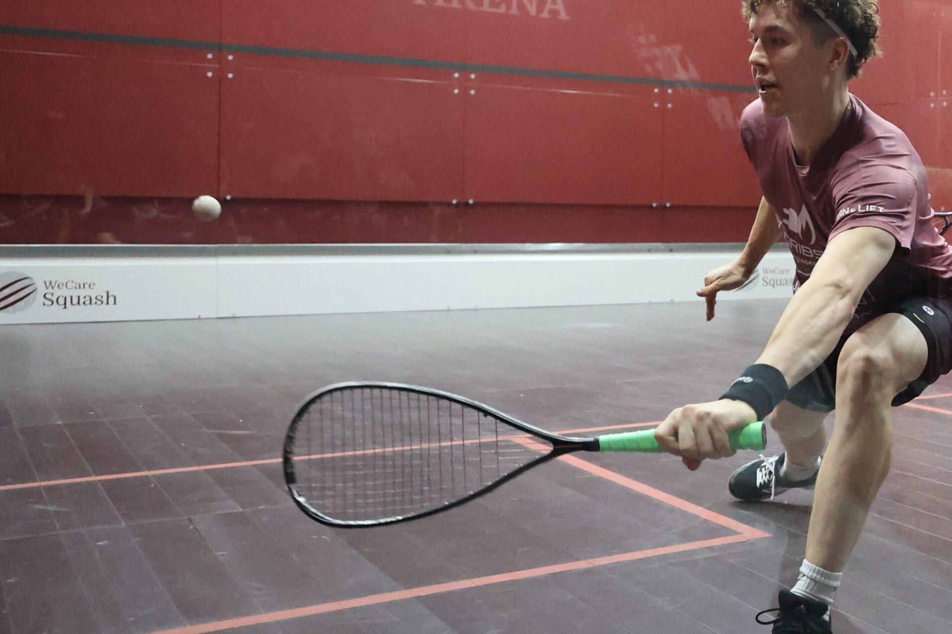 Yannik Omlor (hier bei den WeCare Squash Open 2025 im letzten Monat in Germering) geht in B&ouml;blingen topgesetzt ins Rennen - Bild (Archiv): foto@tomwarda.de