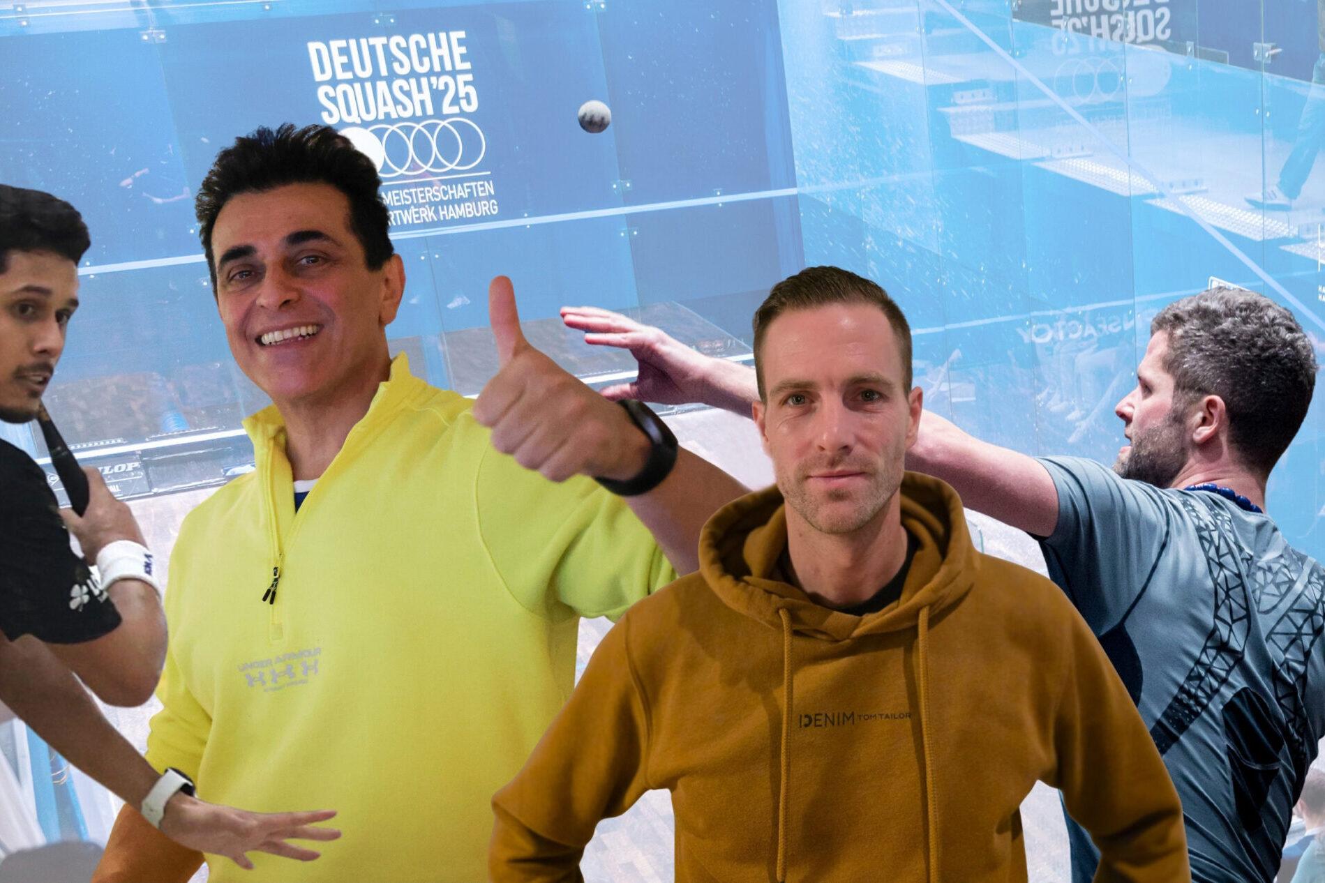 Rudolf Fries Acevedo (Setzung: 1), Steve Morid (2), Pierre Bloecks (3/4) und Nico Wilhelms (3/4) sind die gesetzten Spieler in den TOP 4 der DAM 2026 - Bilder: Christian Lortat, Lennard Jessen, Pierre Bloecks und Henning Angerer
