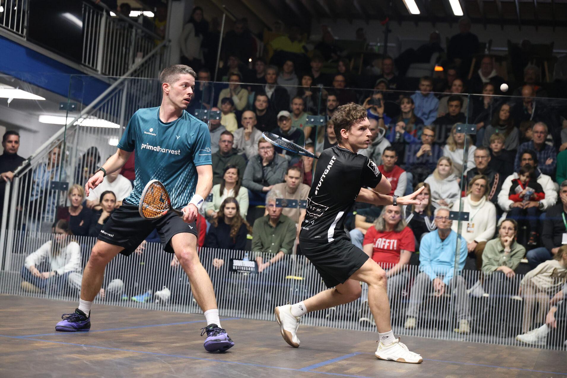 Valentin Rapp (re) schlägt Raphael Kandra im DEM-Finale in vier Sätzen - Bild: DSQV - Lennard Jessen