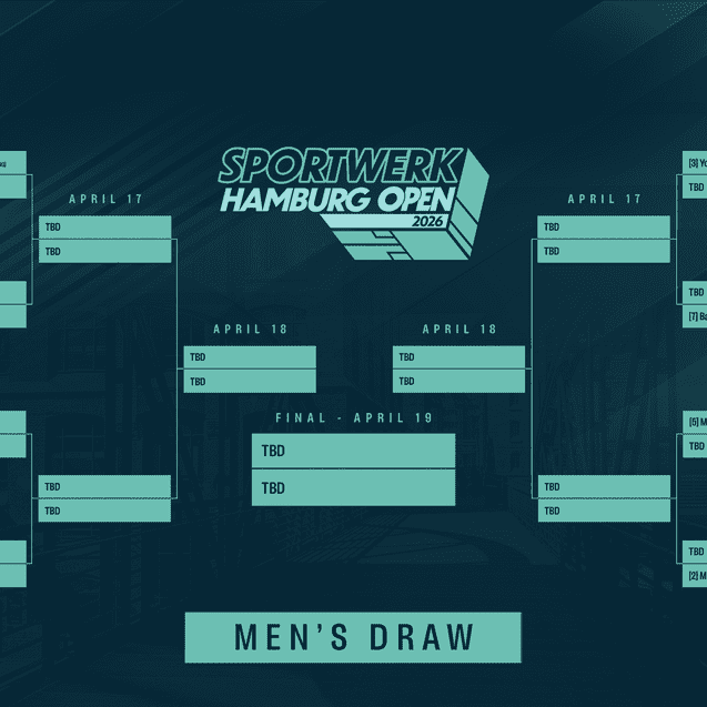Das Herren-Draw Sportwerk Hamburg Open 2026 - Bild: PSA Squash Tour