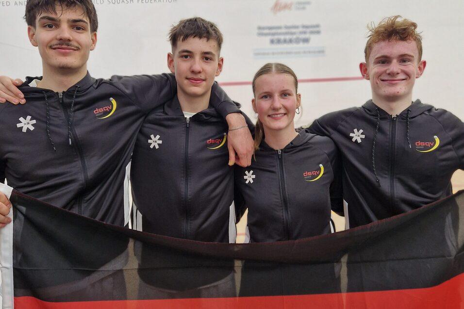 Alessio Fumagalli, Oleksii Bielikov, Alina Rei&szlig;enauer, Levi Visser. (v. l. n. r)