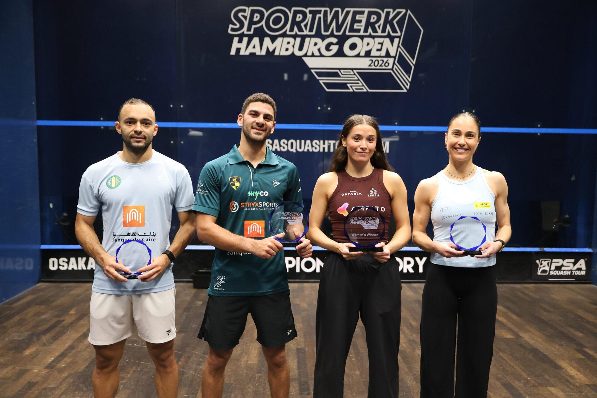 V.l.n.r.: Youssef Soliman, Aly Abou Eleinen, Jasmine Hutton und Nele Gilis - Bild: DSQV - Lennard Jessen