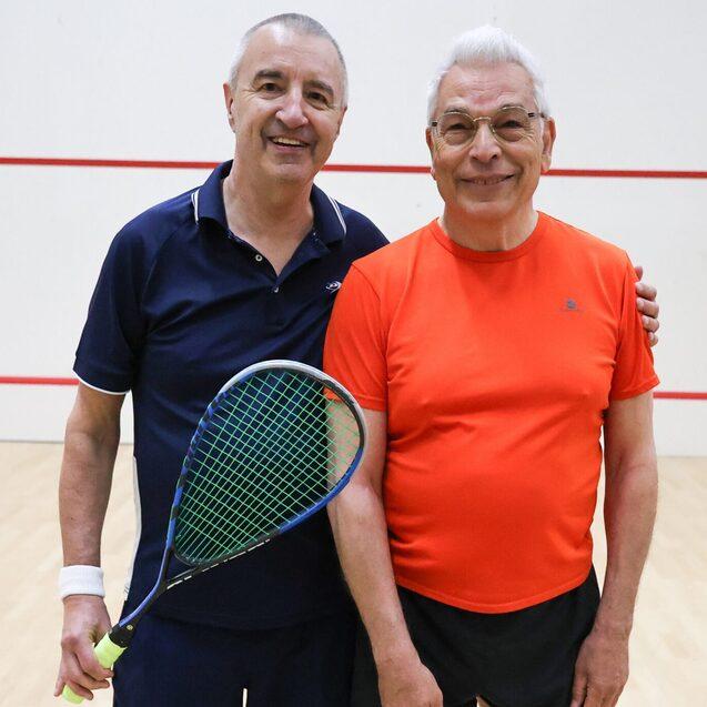 Alan Hathway (li) gewinnt die Ü70, Gerard Sidoun wird Zweiter - Bild: DSQV - Lennard Jessen
