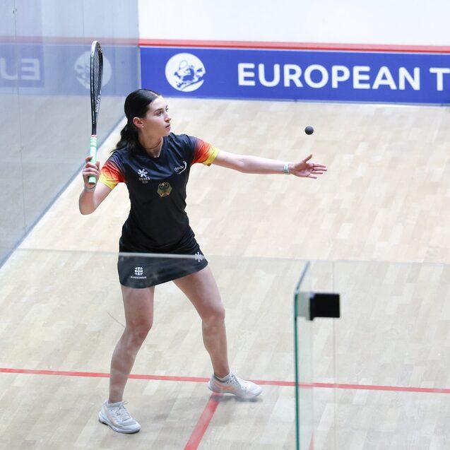 Maya Weishar gewann alle ihre f&uuml;nf Matches f&uuml;r Deutschland bei der Team EM in Amsterdam - Bild: DSQV - Lennard Jessen