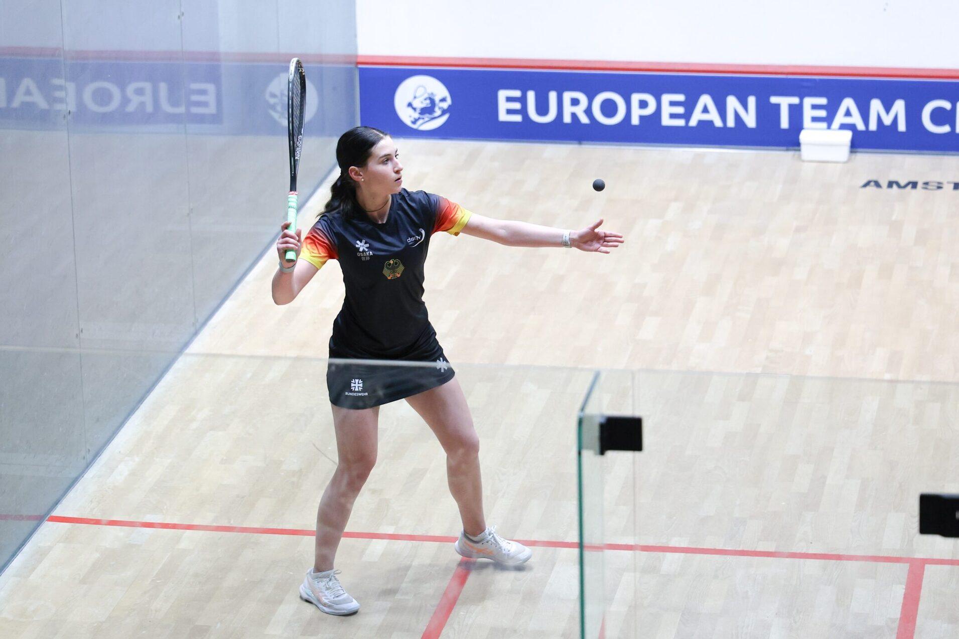Maya Weishar gewann alle ihre f&uuml;nf Matches f&uuml;r Deutschland bei der Team EM in Amsterdam - Bild: DSQV - Lennard Jessen