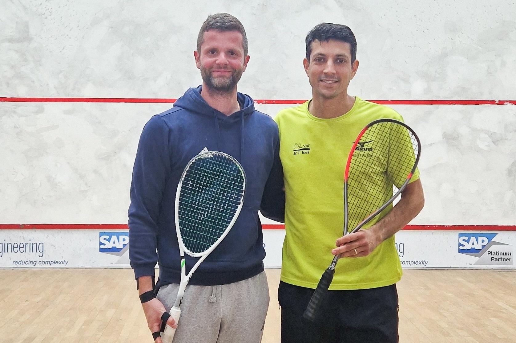 Das Finale bei den Herren B: Nico Wilhelms (li) und Lucas Gehu - Bild: Henrike Bosserhoff
