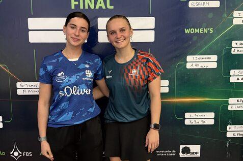 Katerina Tycova (re) und Maya Weishar waren auf S&uuml;damerika-Tour - Bild: Brasilia International Squash Classic 2026