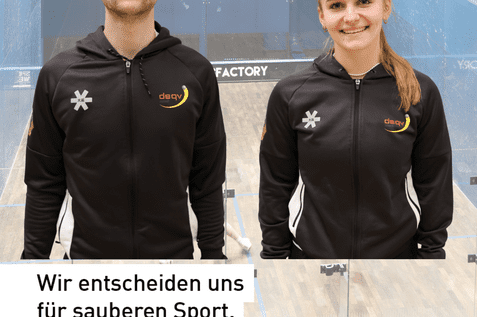 Katerina Tycova (re) und Yukhym Bielikov (li) sind die Athletenvertretung des DSQV - Bild: DSQV - Lennard Jessen