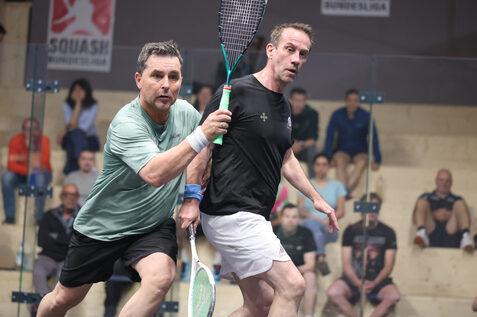 Andreas Omlor (li) revanchierte sich in Den Haag erfolgreich f&uuml;r die Final-Niederlage gegen Thomas Gr&uuml;bel bei den DSEM 2026 - Bild (Archivfoto der DSEM 2026): DSQV - Lennard Jessen